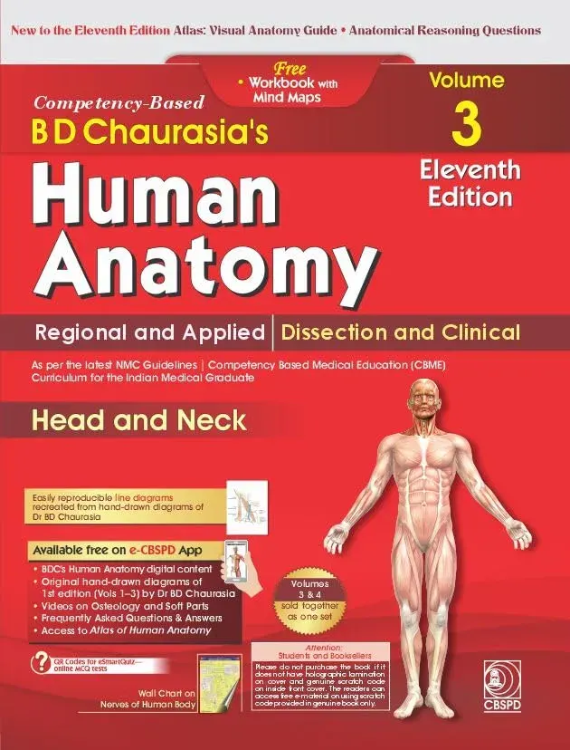 BD Chaurasia Anatomy Vol 3 & 4, 11th Ed