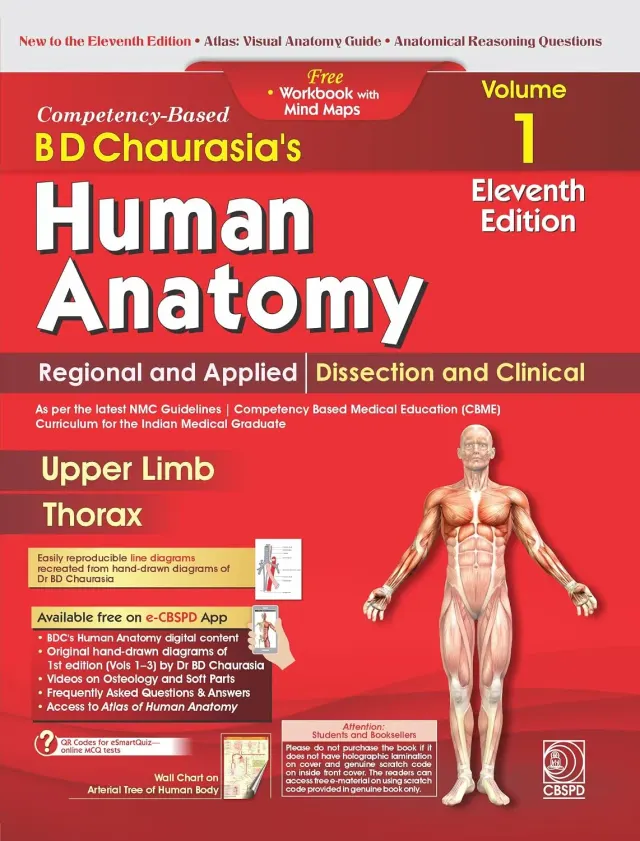 BD Chaurasia Anatomy Vol 1, 11th Ed